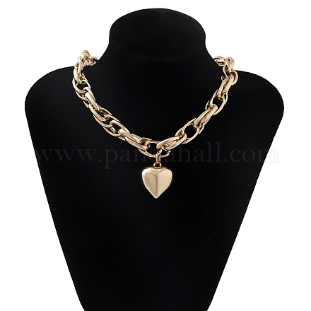 Collana con ciondolo a cuore&nbsp;NJEW-K261-03G-1