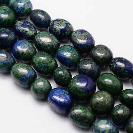 Nature Chrysocolla and Lapis Lazuli Chips Beads Strands G-M266-20-1