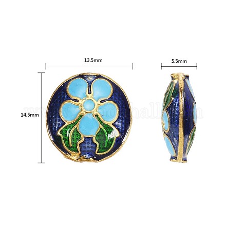 Perlas de esmalte de aleación de estilo chino ENAM-P160-11A-G-1