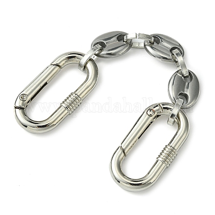304 catena di estensione per borse a maglie ovali in acciaio inossidabile AJEW-BA00131-1