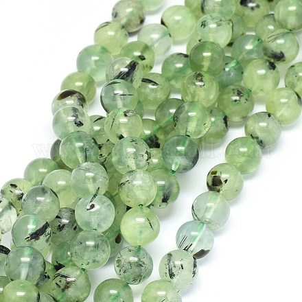Chapelets de perles en préhnite naturelle G-F602-01-10mm-1