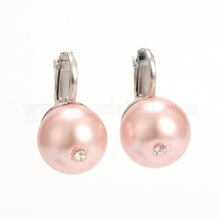 Trendy Glass Pearl Beads Clip-on Earrings EJEW-JE01518-05-1