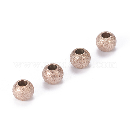 Ion Plating(IP) 304 Stainless Steel Textured Beads STAS-F217-10RG-A-1