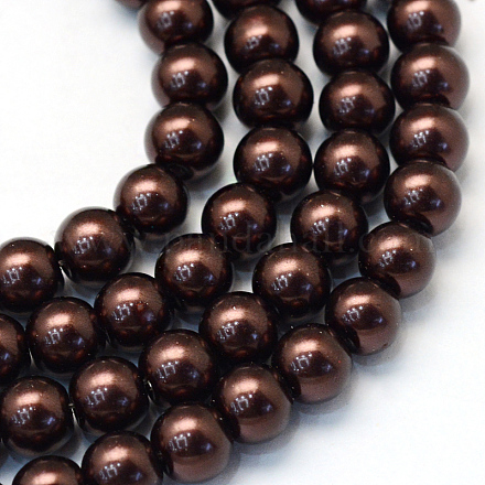 Chapelets de perles rondes en verre peint X-HY-Q003-10mm-40-1