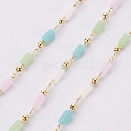 Handgemachte Perlenketten aus Acryl CHC-S012-002-A01-1