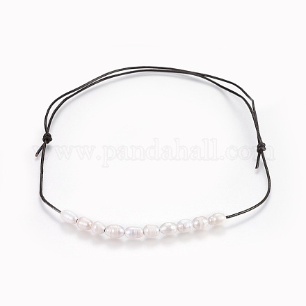 Collane con perle naturali regolabili NJEW-JN02305-01-1