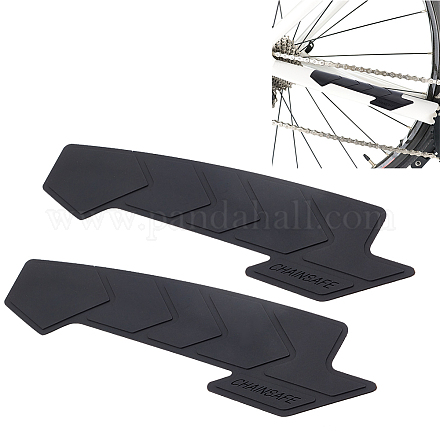 Olycraft 2 pièces protecteur de base de vélo de montagne vtt protecteur de cadre de tube diagonal de vélo protecteur de cadre de vélo en silicone coussinet de protection de chaîne protégez votre vélo à partir de zéro motifs de flèches noires AJEW-WH0317-17-1