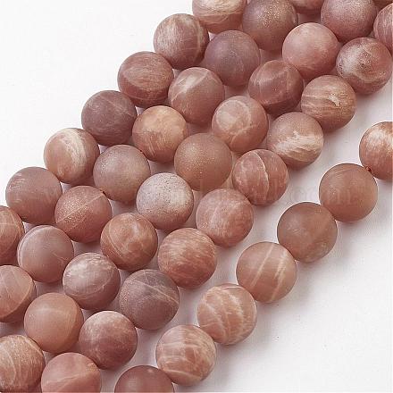 Chapelets de perles de sunstone naturelles G-G945-10-10mm-1