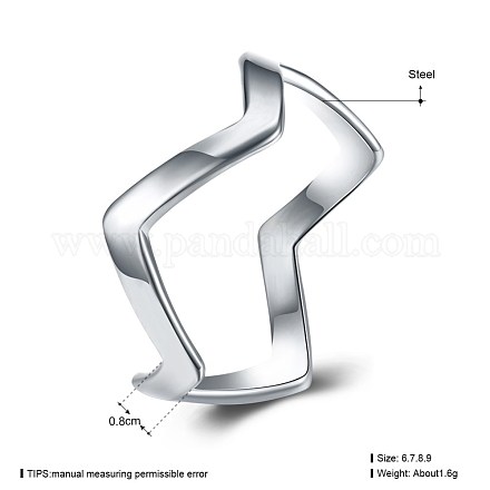 Anillos de dedo de acero titanio para mujer RJEW-BB19772-7P-1