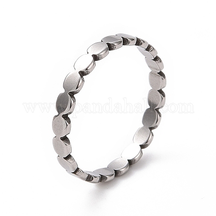 201 овальное кольцо из нержавеющей стали для женщин RJEW-J051-23P-1