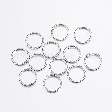 Craftdady 304 anneaux ouverts en acier inoxydable STAS-CD0001-07P-1