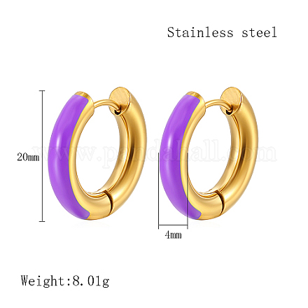 18 серьги-кольца из нержавеющей стали с покрытием из настоящего 304-каратного золота UA1409-2-1