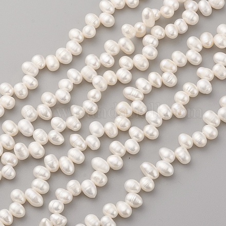 Fili di perle di perle d'acqua dolce coltivate naturali PEAR-G007-16-1
