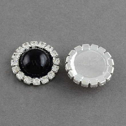 Garment Accessories Half Round ABS Plastic Imitation Pearl Cabochons RB-S020-06-A06-1
