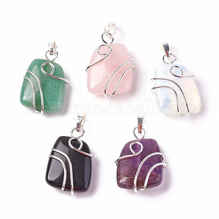 Natural & Synthetic Mixed Stone Pendants G-I220-D-1