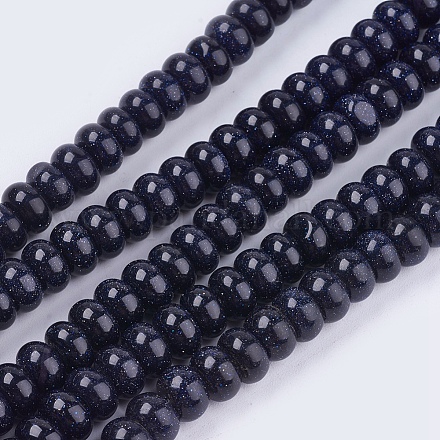 Synthetische blauen goldstone Perlen Stränge X-G-S105-8mm-22-1