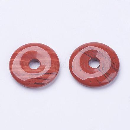 Colgantes de jaspe rojo naturales G-F524-B04-1