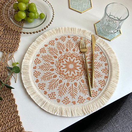 Polyester Braided Washable Placemat BOHO-PW0001-078F-1