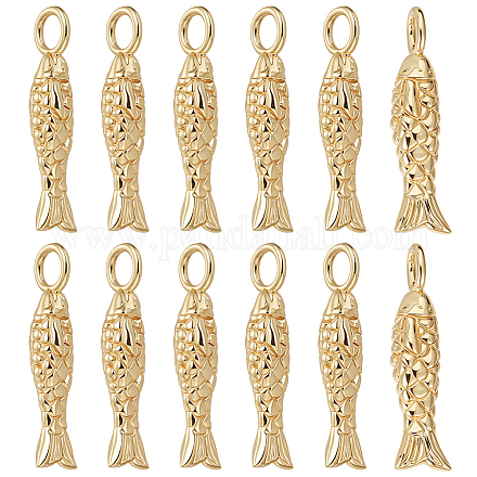 Ciondoli in ottone da 12 pz KK-BC0015-37-1