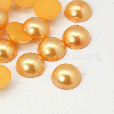 Half Round Domed Imitated Pearl Acrylic Cabochons OACR-H001-C-1