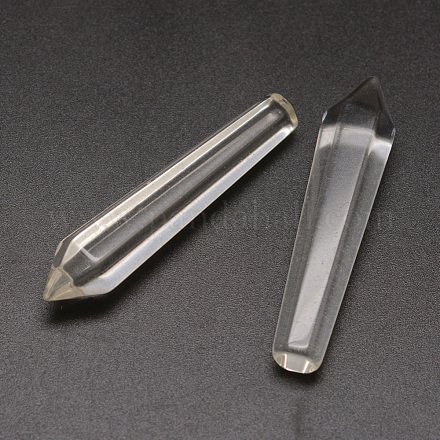 ガラス尖った装飾  弾丸  透明  50.5x11x10mm G-D860-B37-1