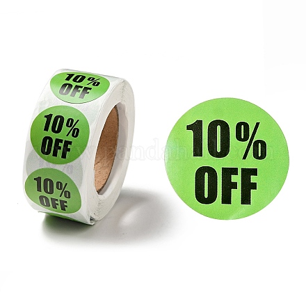 10% Off Discount Round Dot Roll Stickers DIY-D078-01-1