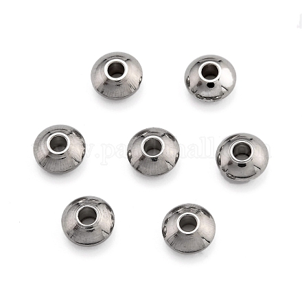 Flat Round 304 Stainless Steel Spacer Beads STAS-M252-01-1