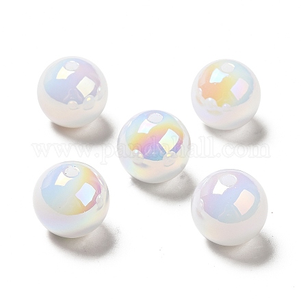 Placage uv perles acryliques irisées arc-en-ciel opaques SACR-A001-03C-1