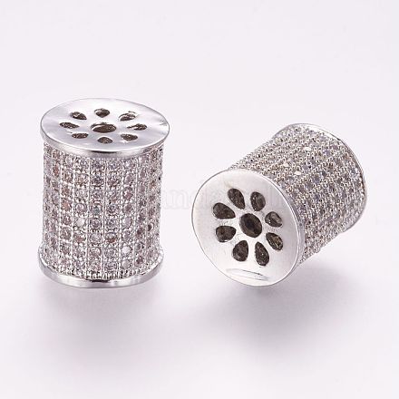 Perles de zircone cubique micro pave en Laiton ZIRC-F054-21P-1