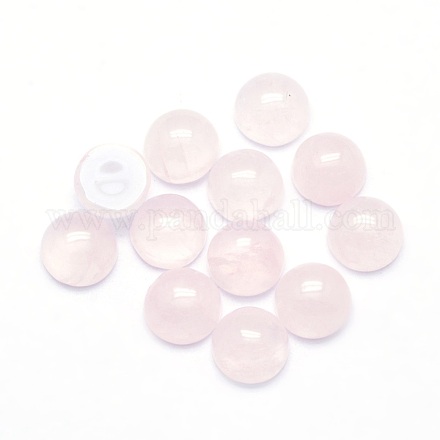 Cabochons de quartz rose naturel X-G-P393-R20-6mm-1