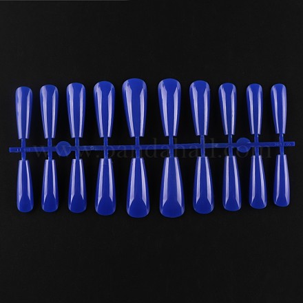 Однотонные пластиковые бесшовные накладные ногти MRMJ-R106-TBL027-1