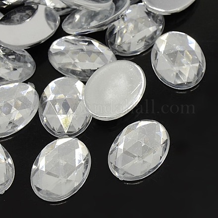 Cabuchones de diamante de imitación de acrílico de Taiwan imitación GACR-A008-18x25mm-01-1