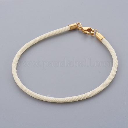 Création de bracelet en cordon de coton tressé MAK-L018-03A-09-G-1