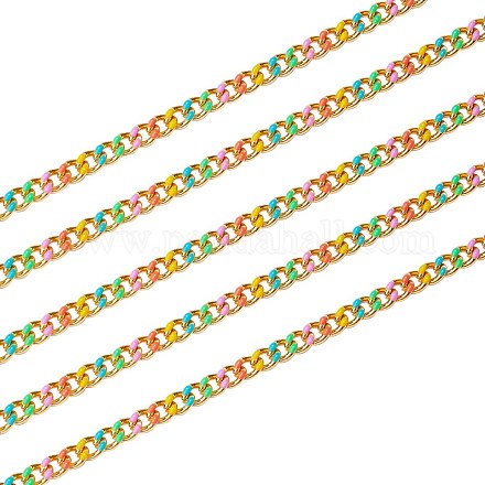 Двухцветные латунные цепочки ручной работы длиной 2 м CHC-SZ0001-34A-1