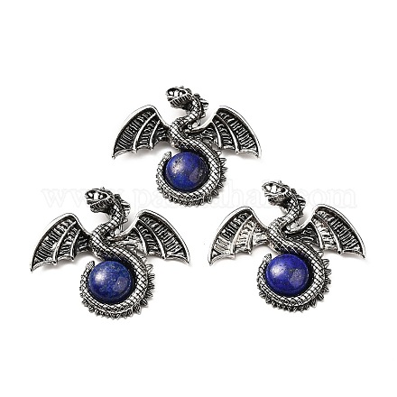 Gros pendentifs teints en lapis-lazuli naturel G-B033-07P-1