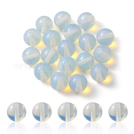 20pcs perles rondes d'opalite G-YW0001-27A-1