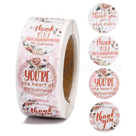 1-дюймовые самоклеящиеся бумажные наклейки на тему «Спасибо» DIY-K027-B02-1