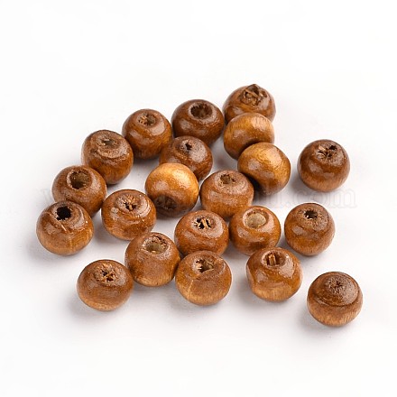 Perles en bois naturel teint TB092Y-11-1