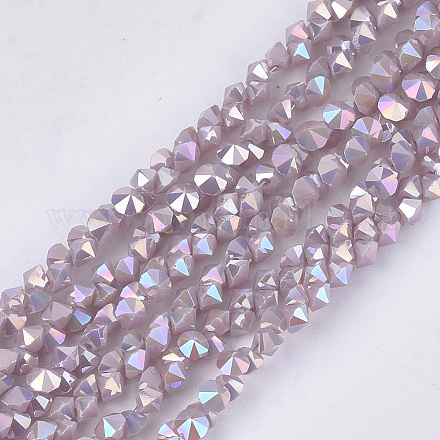 Chapelets de perles en verre électroplaqué EGLA-S179-03A-H01-1