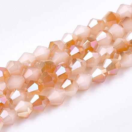 Chapelets de perles en verre imitation jade EGLA-Q114-3mm-A03-1