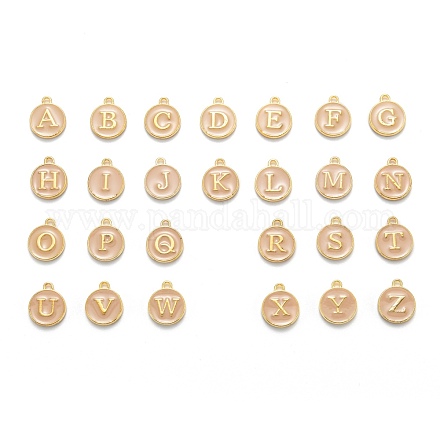 Anfangsbuchstabe a~z Alphabet Emaille Charms ENAM-Q437-06-1