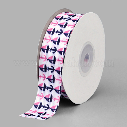 Einseitig bedruckt Polyester Grosgrainbänder SRIB-Q019-B003-1