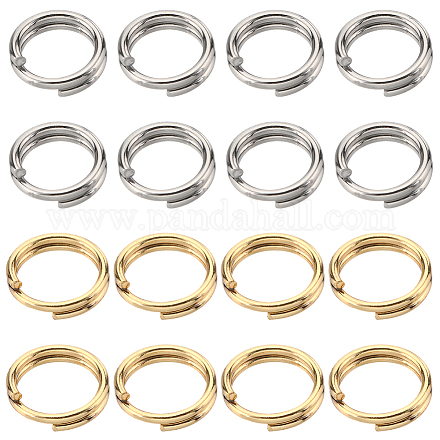 Sunnyclue 400 pz 2 colori 304 anelli divisi in acciaio inossidabile STAS-SC0005-99-1