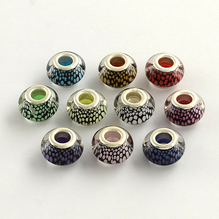 Large Hole Resin European Beads OPDL-Q128-07-1