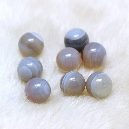 Perles de balle ronde en agate gris naturel G-A127-12mm-04-1