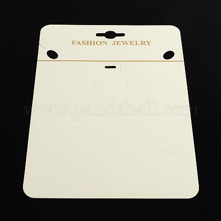 Cartes d'affichage de collier en carton de forme rectangle CDIS-Q001-11-1