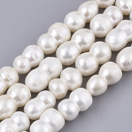 Hebras de perlas keshi de perlas barrocas naturales PEAR-Q015-030-1
