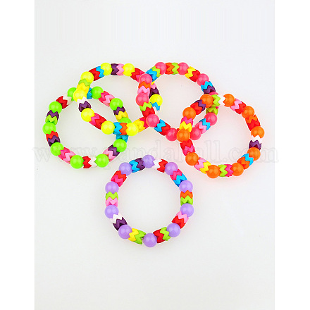 Bracelets acryliques à la mode pour enfants BJEW-JB01011-1