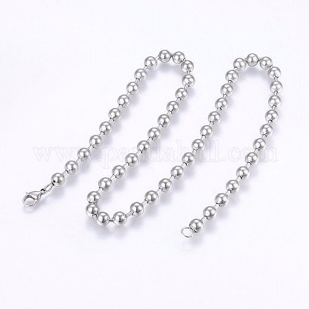 304 Stainless Steel Ball Chain Necklaces NJEW-F221-12P-B-1