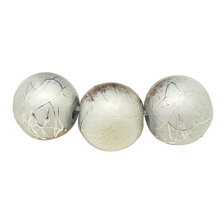 Deux tons brins de perles de couleur cuisson drawbench peint en verre DGLA-S104-8mm-SA40-1